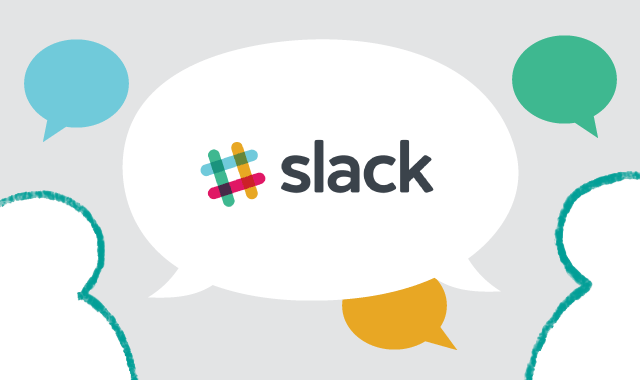 画像：社内チャットでSlack